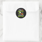 Chip Dippin' en Margarita Sippin' Funny Cinco de Ronde Sticker (Tas)