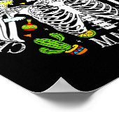 Chip dippin margarita lurken grappig skelet cinco poster (Hoek)