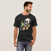 Chip Dippin Margarita Sippin Funny Skull Skeleton T-shirt (Voorkant volledig)