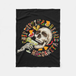 Chip Dippin Margarita Sippin Shirt Funny Skull Ske Fleece Deken