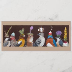 Chip en de partij snacks flat-card kaart