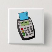 Chip- en pinmachine vierkante button 5,1 cm (Voorkant)