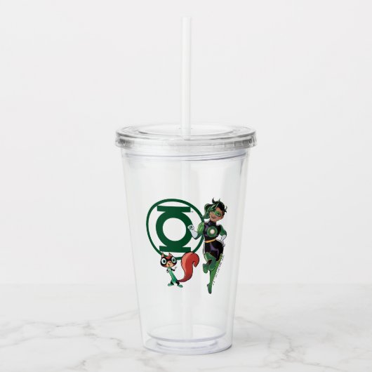 Chip & Green Lantern Acryl Drinkbeker (Voorkant)