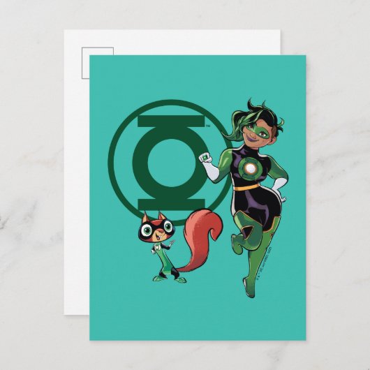 Chip & Green Lantern Briefkaart (Voorkant / Achterkant)