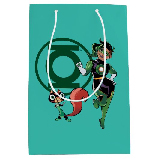 Chip & Green Lantern Medium Cadeauzakje (Voorkant)