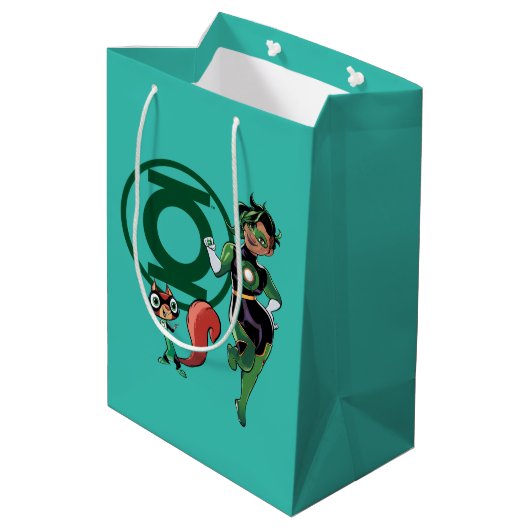 Chip & Green Lantern Medium Cadeauzakje (Achterkant Gekanteld)