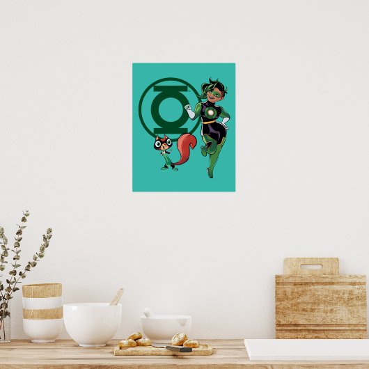 Chip & Green Lantern Poster (Keuken)