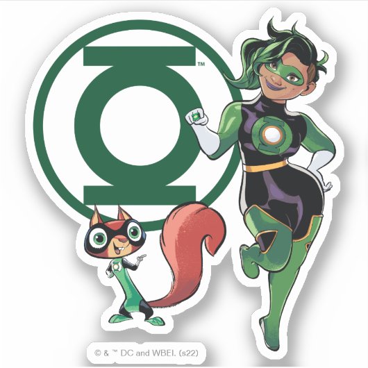 Chip & Green Lantern Sticker (Voorkant)