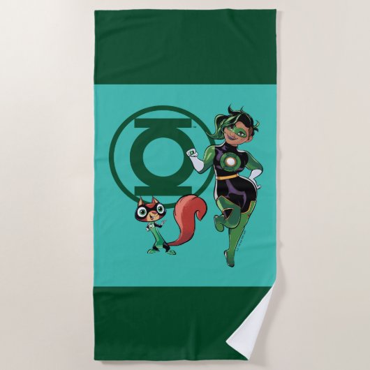 Chip & Green Lantern Strandlaken (Voorkant)