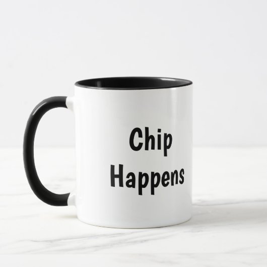 Chip Happens Coffee Mok (Links)