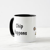 Chip Happens Coffee Mok (Voorkant links)
