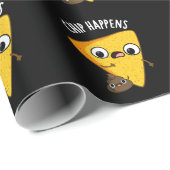 Chip Happens Funny Poop Pun Dark BG Cadeaupapier (Rol Hoek)