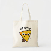 Chip Happens Grappige Poop Pun Tote Bag (Voorkant)