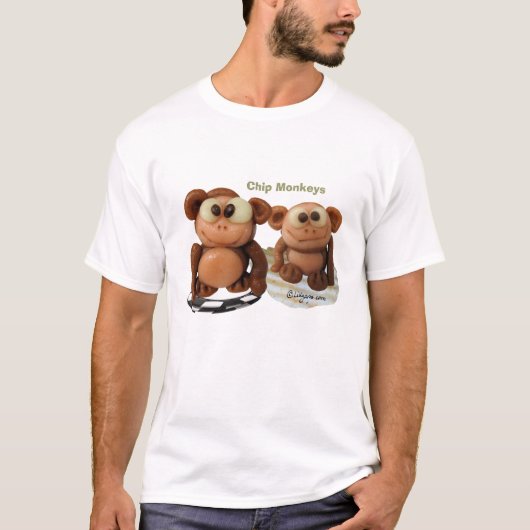 Chip Monkeys Kinder Funny T Shirt (Voorkant)