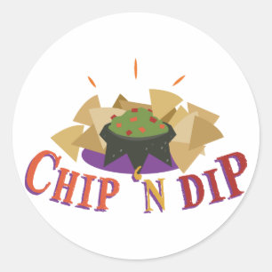 Chip N dip Ronde Sticker