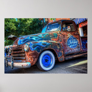Chip & Rusty's Paint Shop Rat Chevy Poster