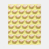Chip Shop Butty Sandwich UK Fleece Deken (Voorkant)