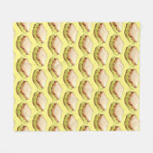 Chip Shop Butty Sandwich UK Fleece Deken (Voorkant (Horizontaal))