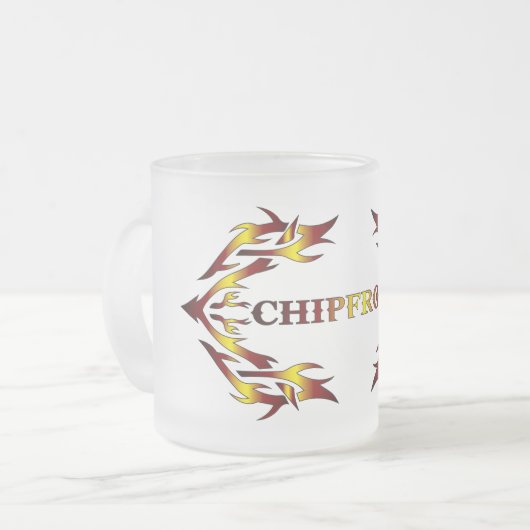 ChipFroce Glas Mok (Voorkant links)