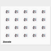 Chipi Chapa Dibi Daba Cat Dancing Cartoon Ronde Sticker (Vel)