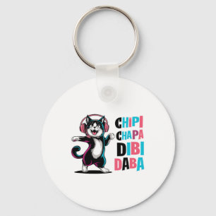 Chipi Chapa Dibi Daba Cat Dancing Cartoon Sleutelhanger