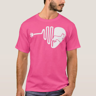 Chipin Dog Paw Heartbeat Pet Owner Veterinary T-shirt