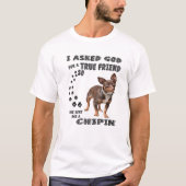 Chipin Quote Mom Minchi Dad Print, Min Pin Chihuah T-shirt (Voorkant)