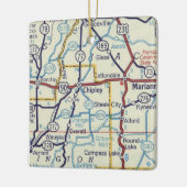 Chipley FL  Map Keramisch Ornament (Links)