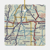 Chipley FL  Map Keramisch Ornament (Achterkant)