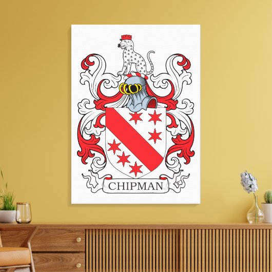 Chipman Family Crest Canvas Afdruk (Insitu (Woonkamer))