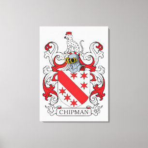 Chipman Family Crest Canvas Afdruk