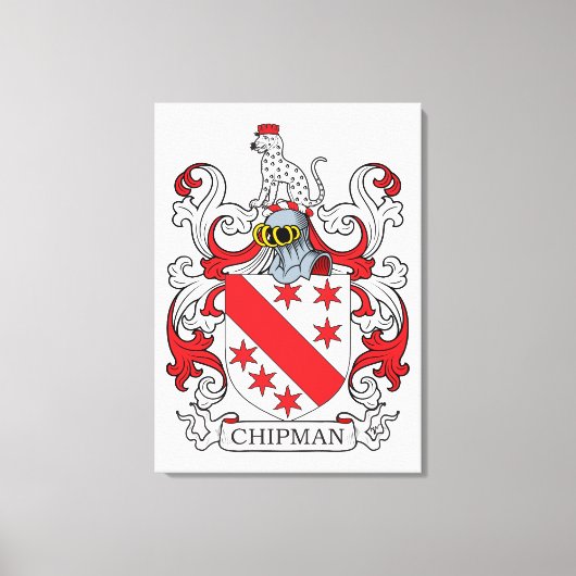 Chipman Family Crest Canvas Afdruk (Voorkant)