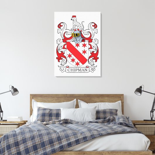 Chipman Family Crest Canvas Afdruk (Insitu (Slaapkamer))