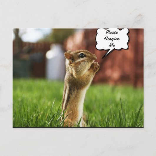 Chipmun Praying Plese ForGeef me Briefkaart (Voorkant)