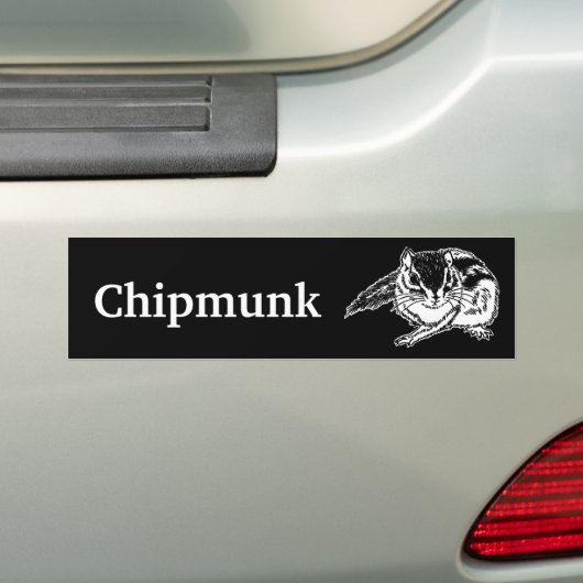 chipmunk 2 (rough sketch) bumpersticker (Op auto)