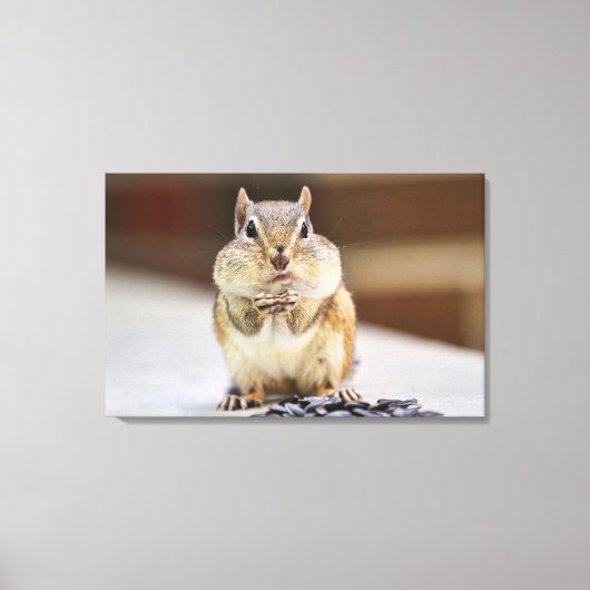 Chipmunk-Afbeelding Canvas Afdruk (Voorkant)