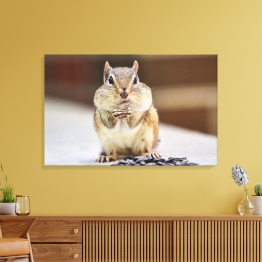 Chipmunk-Afbeelding Canvas Afdruk (Insitu (Woonkamer))