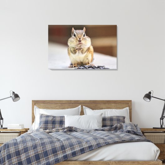 Chipmunk-Afbeelding Canvas Afdruk (Insitu (Slaapkamer))