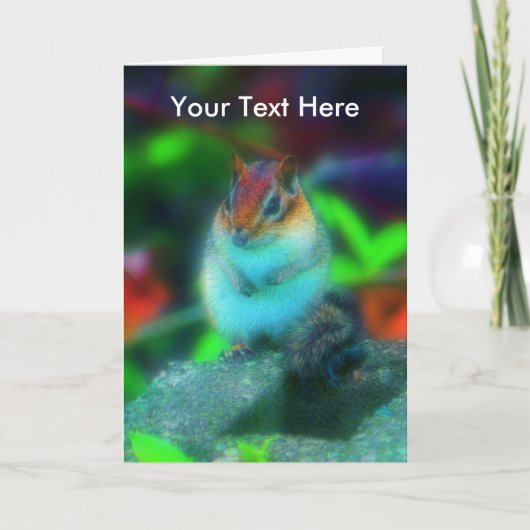 Chipmunk Animal Fantasy Art Natuur Fotokaart Kaart (Voorkant)