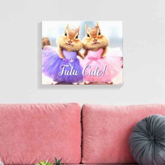 Chipmunk Ballerina Duo Canvas Afdruk (Insitu (Woonkamer))