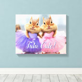 Chipmunk Ballerina Duo Canvas Afdruk (Insitu (Houten vloer))