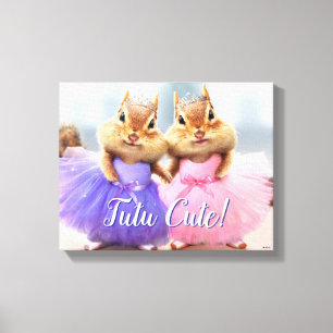 Chipmunk Ballerina Duo Canvas Afdruk