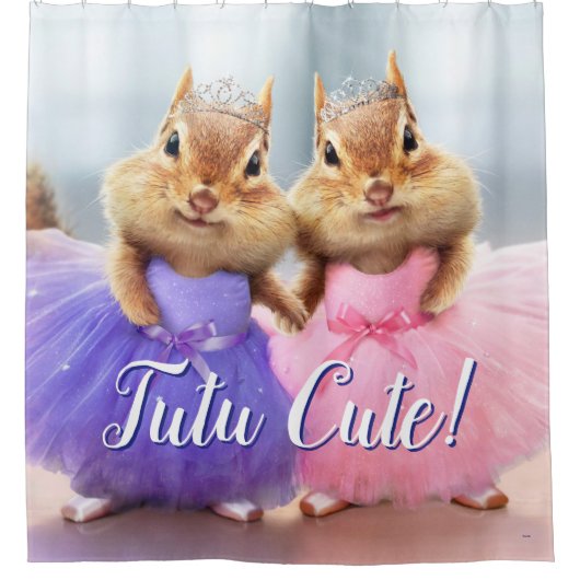 Chipmunk Ballerina Duo Douchegordijn (Voorkant)