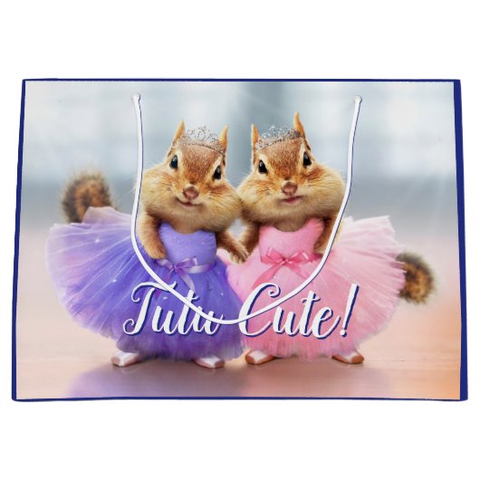 Chipmunk Ballerina Duo Groot Cadeauzakje (Voorkant)