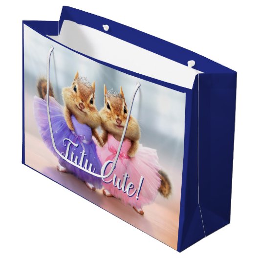 Chipmunk Ballerina Duo Groot Cadeauzakje (Voorkant Gekanteld)