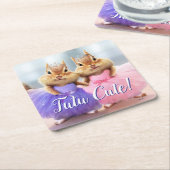 Chipmunk Ballerina Duo Kartonnen Onderzetters (Schuin)