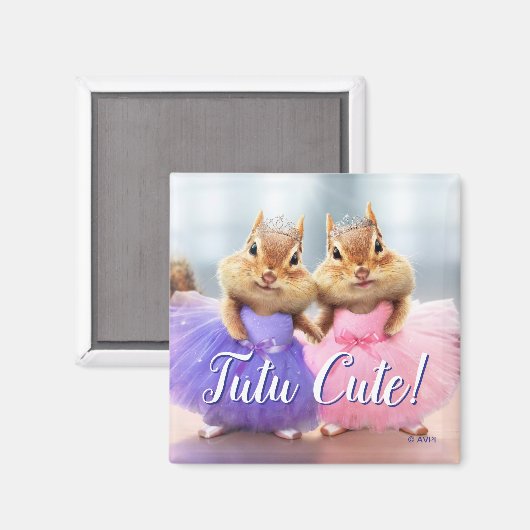 Chipmunk Ballerina Duo Magneet (Voorkant / Achterkant)