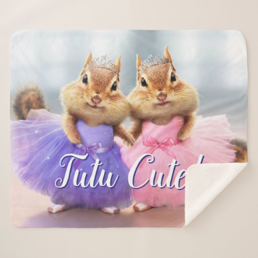 Chipmunk Ballerina Duo Sherpa Deken (Voorkant (horizontaal))