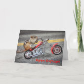 Chipmunk Biker Riding a Motorcycle Kaart (Voorkant)