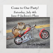 Chipmunk Biker Riding a Motorcycle Kaart (Voorkant / Achterkant)